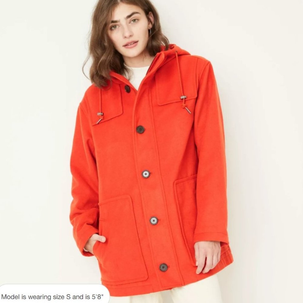 *NEW* Women's Duffel Overcoat - Orange - XS